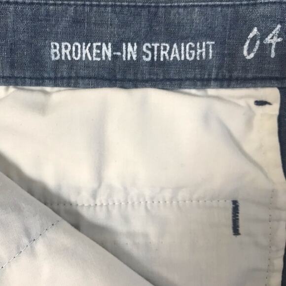 Gap Broken In Straight Jeans Paper Weight Denim Waist 32” Inseam 29” Rise 9” - Picture 4 of 7